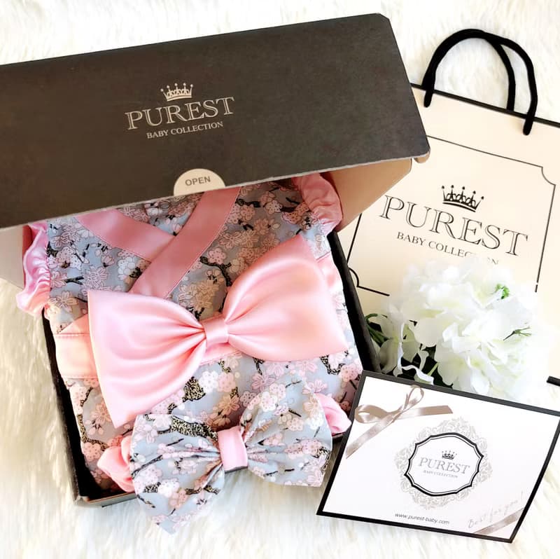 PUREST 粉幸福櫻の花小公主/短袖款 寶寶彌月 嬰兒 新生兒 禮盒組