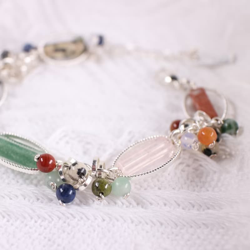 Six Cats 多寶水晶 設計款 注銀 手鍊 手環 禮物