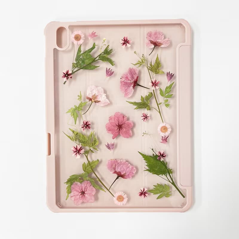 粉紅芳菲手工押花iPad外殼 iPad Air 11寸 13寸 iPad Pro 11寸13