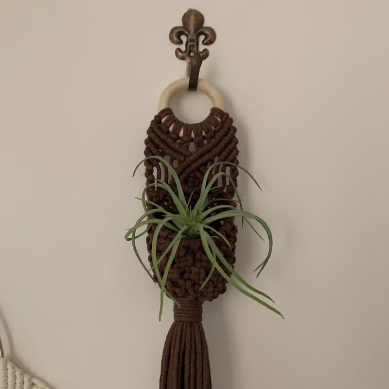 Macrame  編織 植物小型水滴收納吊飾
