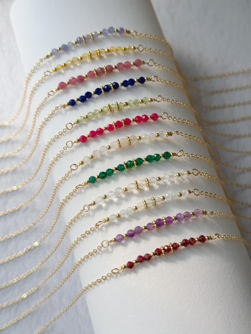 / 誕生石 / 3月 Birthstone 海藍寶項鍊 生日石項鏈  生日禮物