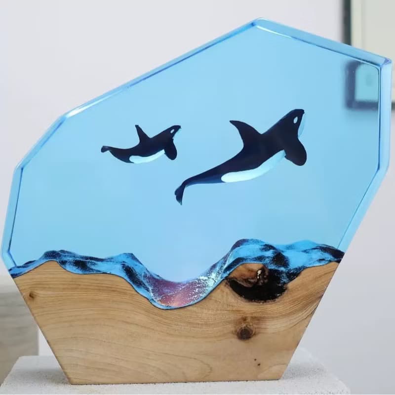 Solo Explorer 單獨潛水員探險海洋裝飾夜燈擺件
