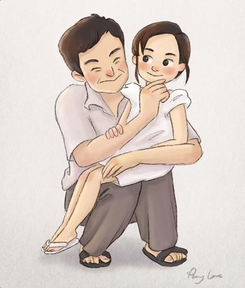 【數位】Customized digital portrait, gift for Dad 父親節禮物