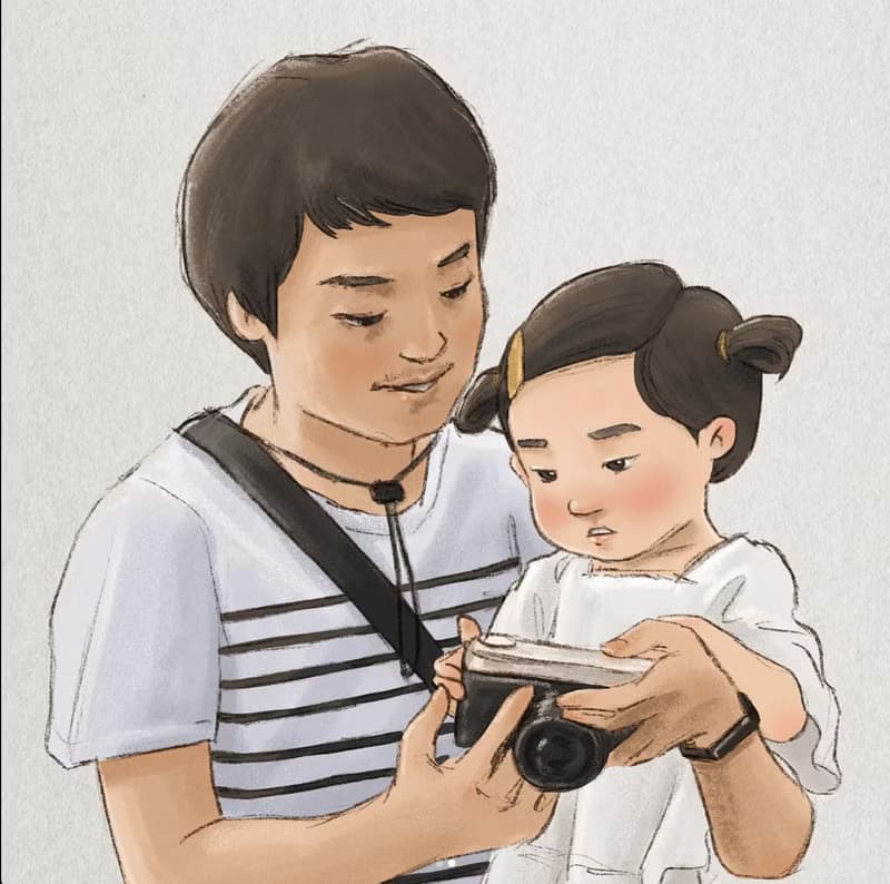 【數位】Customized digital portrait, gift for Dad 父親節禮物