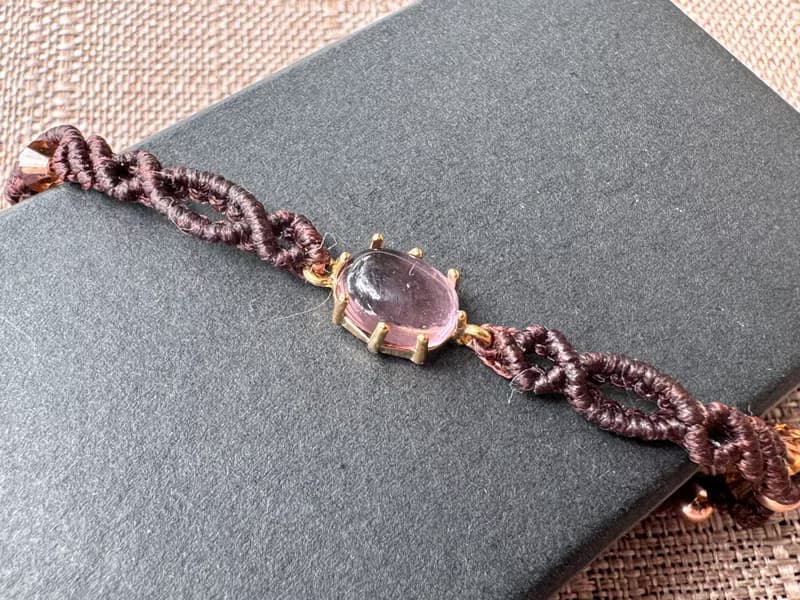 Macrame 南美蠟線 鋯石 手鍊