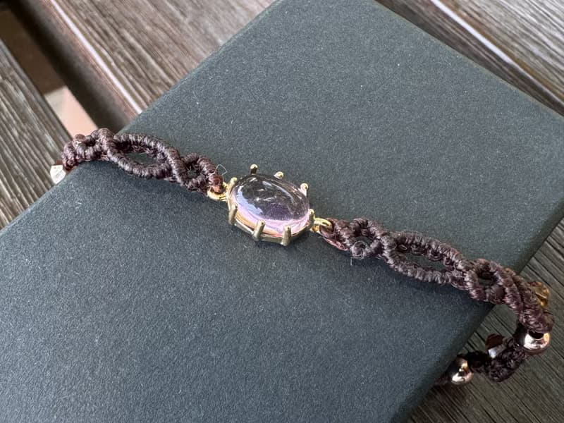 Macrame 南美蠟線 鋯石 手鍊
