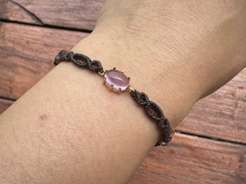 Macrame 南美蠟線 鋯石 手鍊