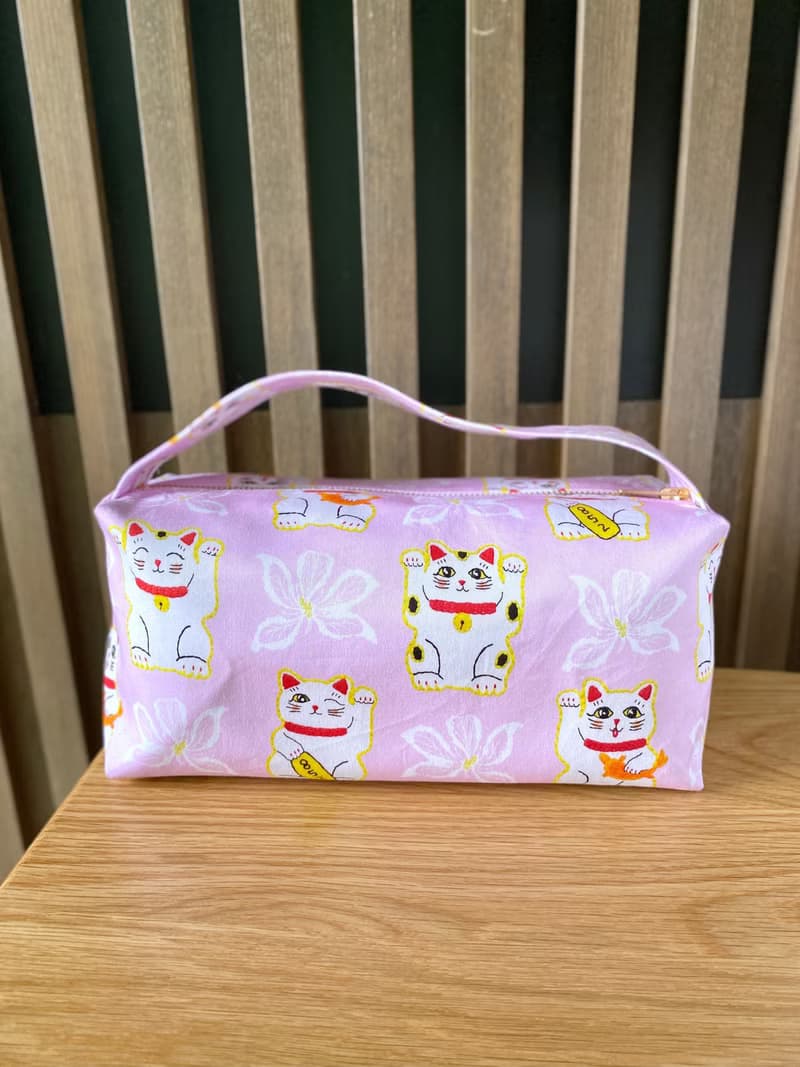 招財貓洋紫荊圖案 手提袋