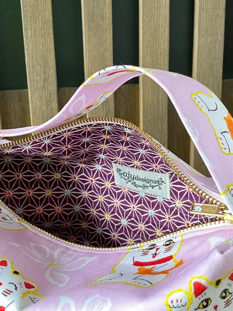 招財貓洋紫荊圖案 手提袋