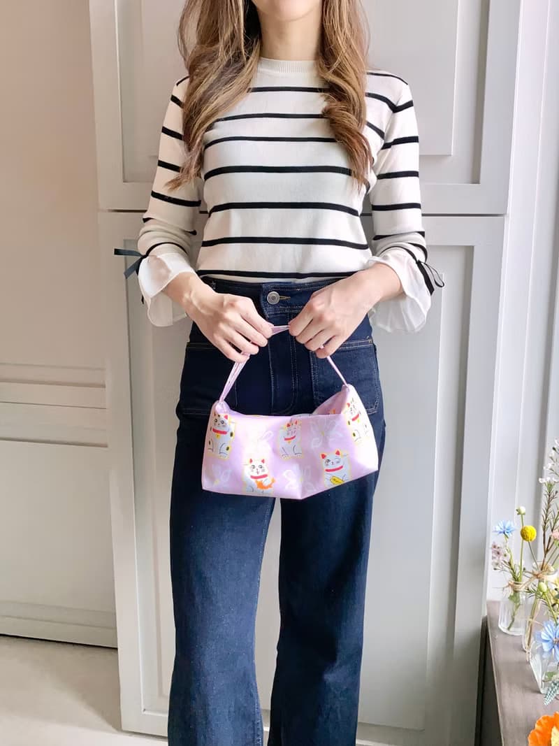 招財貓洋紫荊圖案 手提袋