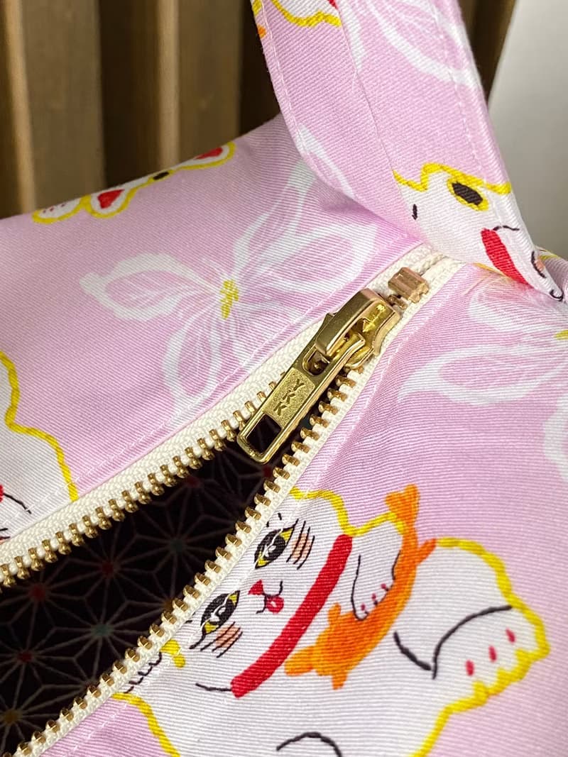 招財貓洋紫荊圖案 手提袋