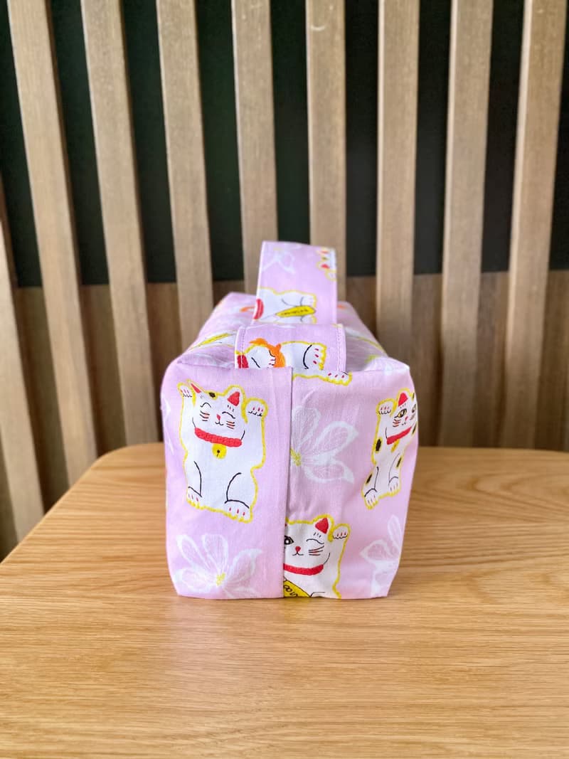 招財貓洋紫荊圖案 手提袋