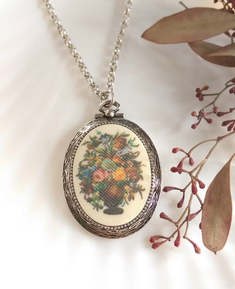 【西洋古董飾品】1976年 SARAH COV  Tapestry 項鍊