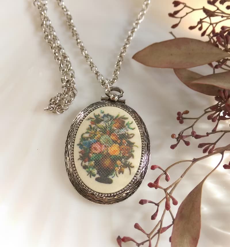 【西洋古董飾品】1976年 SARAH COV  Tapestry 項鍊
