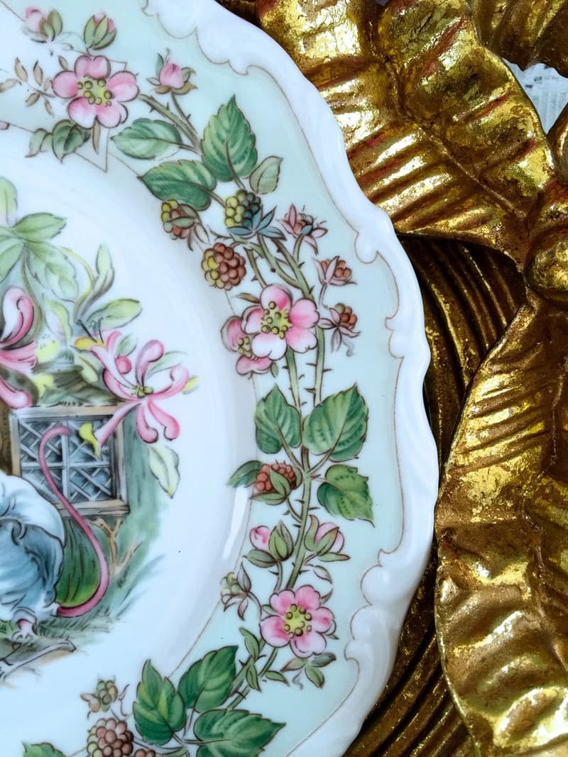 Royal Doulton 皇家道爾頓野薔薇村老鼠搬家夏天 蛋糕盤 點心盤