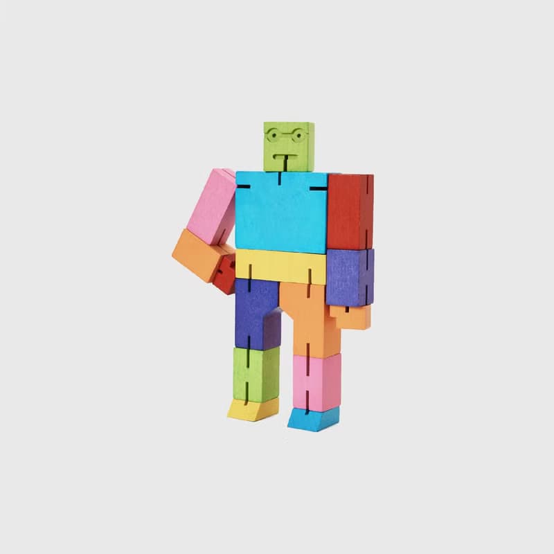 Cubebot 酷比人【酷炫彩三件組】木製變形積木機器人 益智玩具