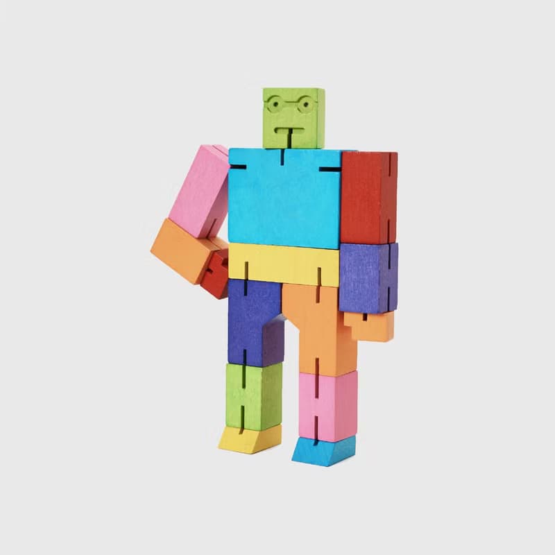 Cubebot 酷比人【酷炫彩三件組】木製變形積木機器人 益智玩具