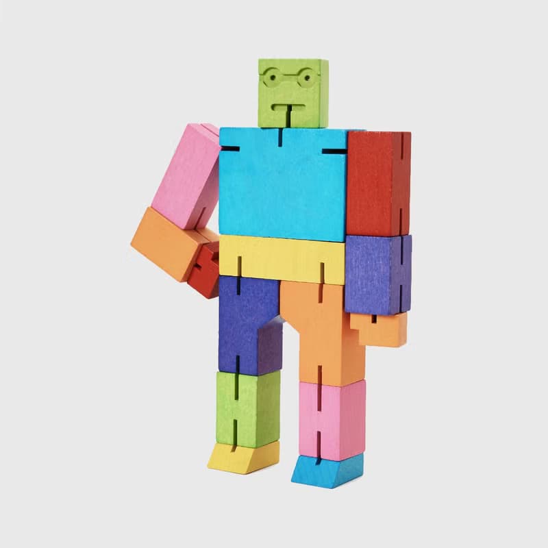 Cubebot 酷比人【酷炫彩三件組】木製變形積木機器人 益智玩具