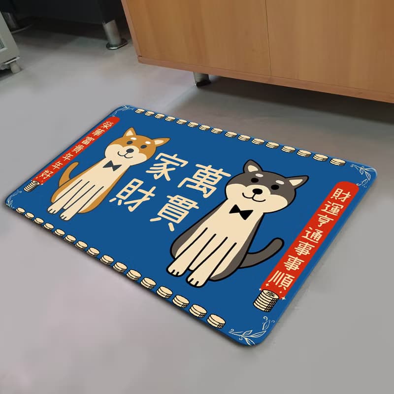 柴犬 仿羊絨 地毯