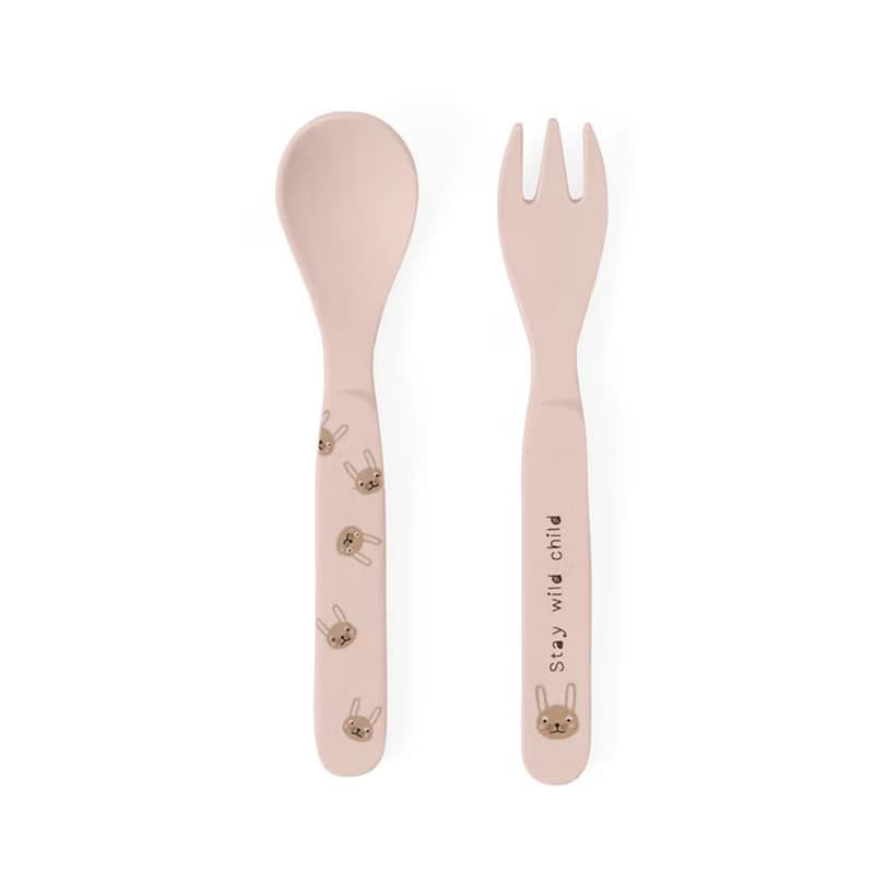 竹纖維餐具 / 小兔 (湯匙+叉子)