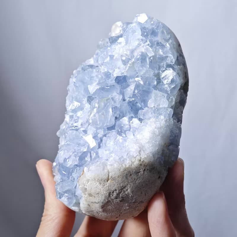 頂級稀有天青石 天使石 來自天界的寶石 蛋形 招財擺件 單品 禮物