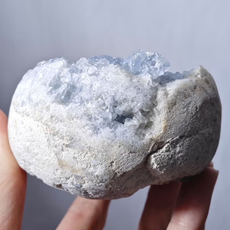 頂級稀有天青石 天使石 來自天界的寶石 蛋形 招財擺件 單品 禮物