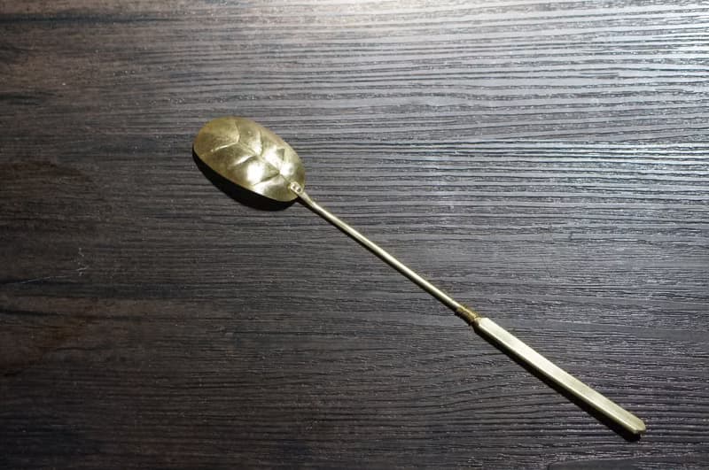手工黃銅葉子香勺/裝飾勺/攪拌勺