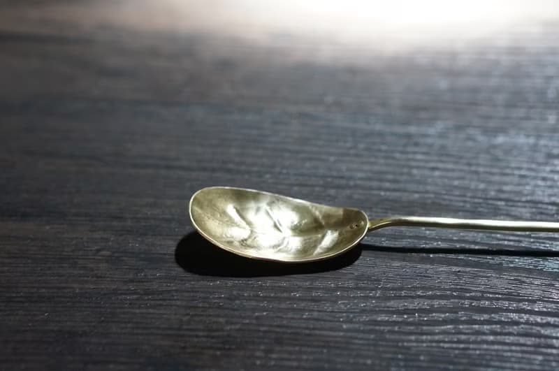 手工黃銅葉子香勺/裝飾勺/攪拌勺