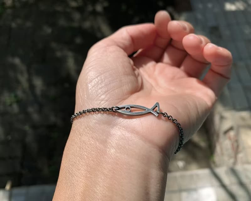 手工純銀手鍊-10 小魚    925銀 手工銀手鍊 /Ag No. 118