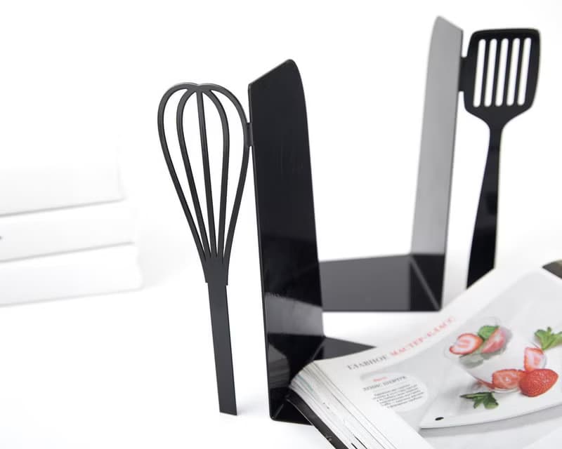 Metal Kitchen Bookends // Spatula and whisk //  Shelf decor // FREE SHIPPING //