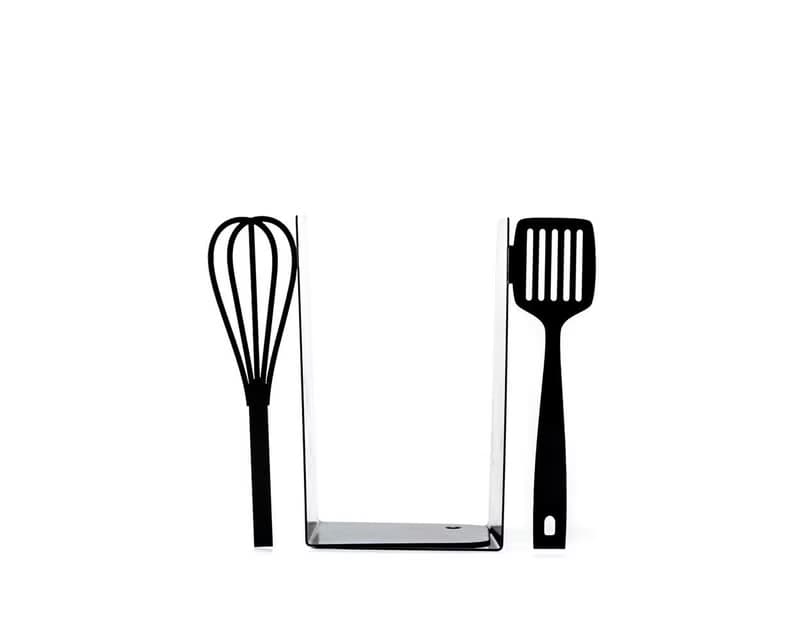 Metal Kitchen Bookends // Spatula and whisk //  Shelf decor // FREE SHIPPING //