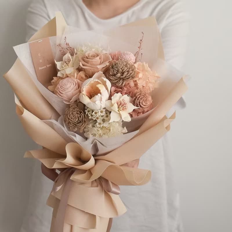 /繡球花束/生日 情人節 七夕 玫瑰 永生花 教師節 畢業花束