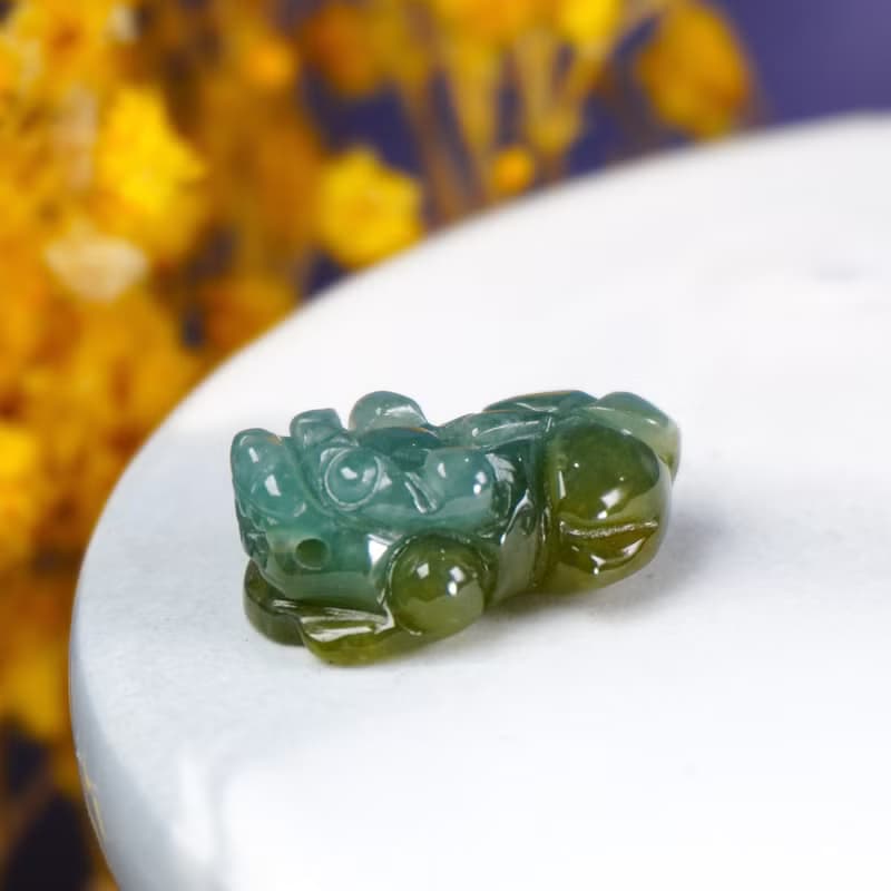 【招財神獸】冰飄黃翡翠戰神貔貅 | 天然A貨翡翠 | 送禮