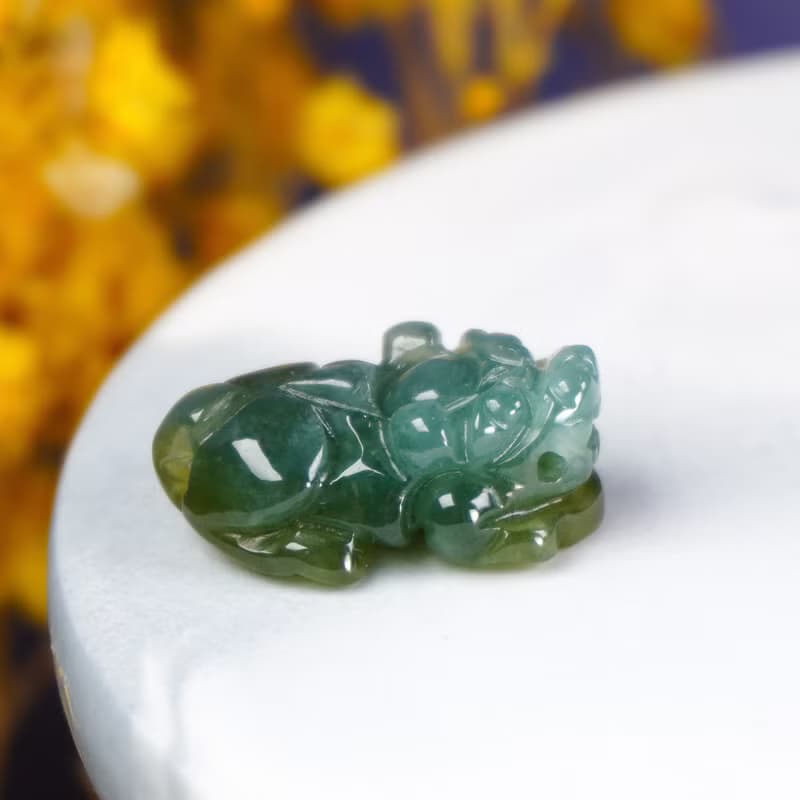 【招財神獸】冰飄黃翡翠戰神貔貅 | 天然A貨翡翠 | 送禮