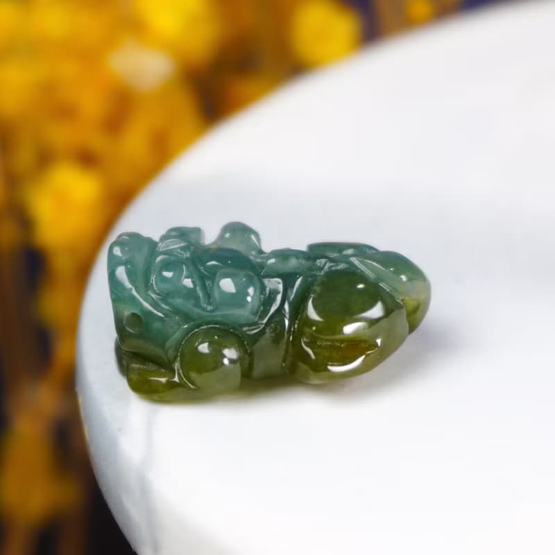 【招財神獸】冰飄黃翡翠戰神貔貅 | 天然A貨翡翠 | 送禮