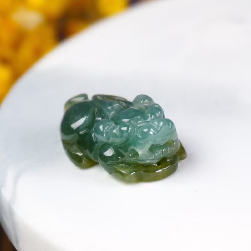 【招財神獸】冰飄黃翡翠戰神貔貅 | 天然A貨翡翠 | 送禮