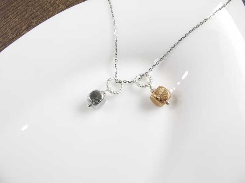 玫瑰金天鐵 925純銀【魔方】維德曼交角 啟動加強水晶 隕石