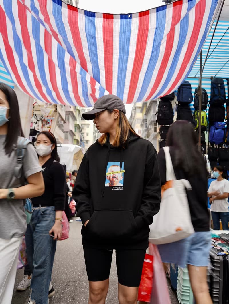 黑色 Crybaby Hoodie 重磅 | 香港設計 原創 移民禮物 有帽衛衣