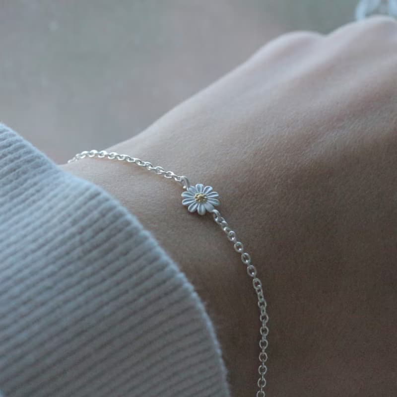 雛菊銀手鍊
