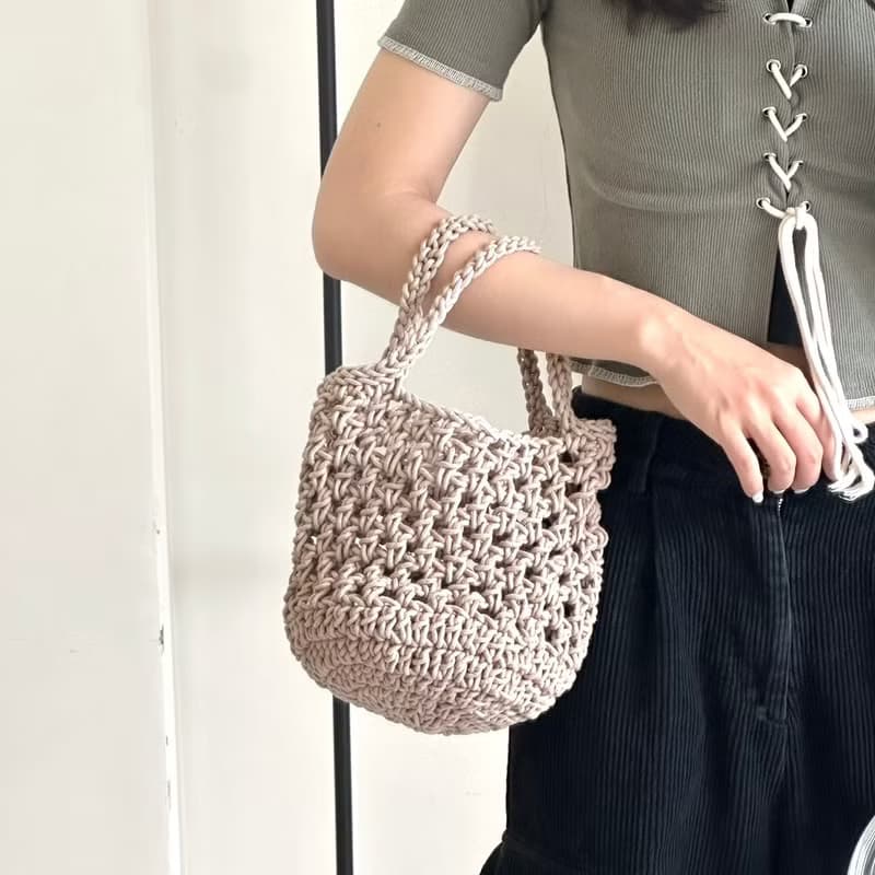 卡其色系包款【Crochet bag】
