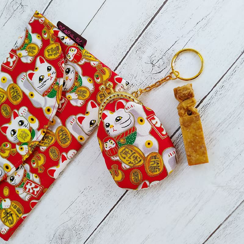 圓滿招財貓 幅財釦 紅包袋 印章口金包 錢母袋 存摺包