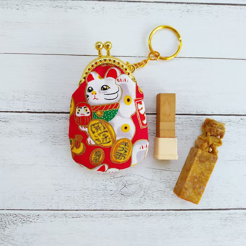 圓滿招財貓 幅財釦 紅包袋 印章口金包 錢母袋 存摺包