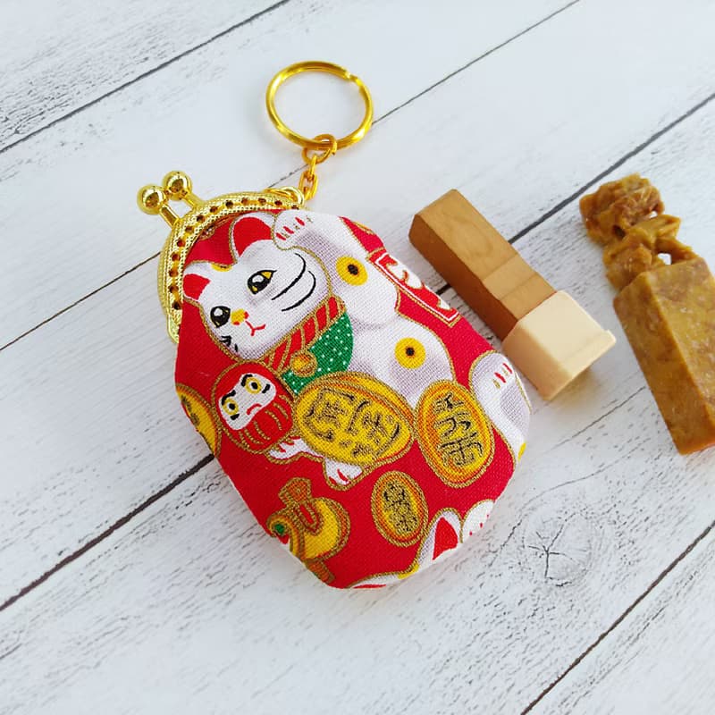 圓滿招財貓 幅財釦 紅包袋 印章口金包 錢母袋 存摺包