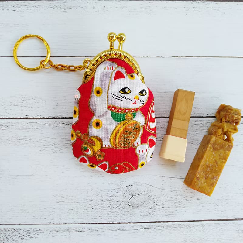 圓滿招財貓 幅財釦 紅包袋 印章口金包 錢母袋 存摺包