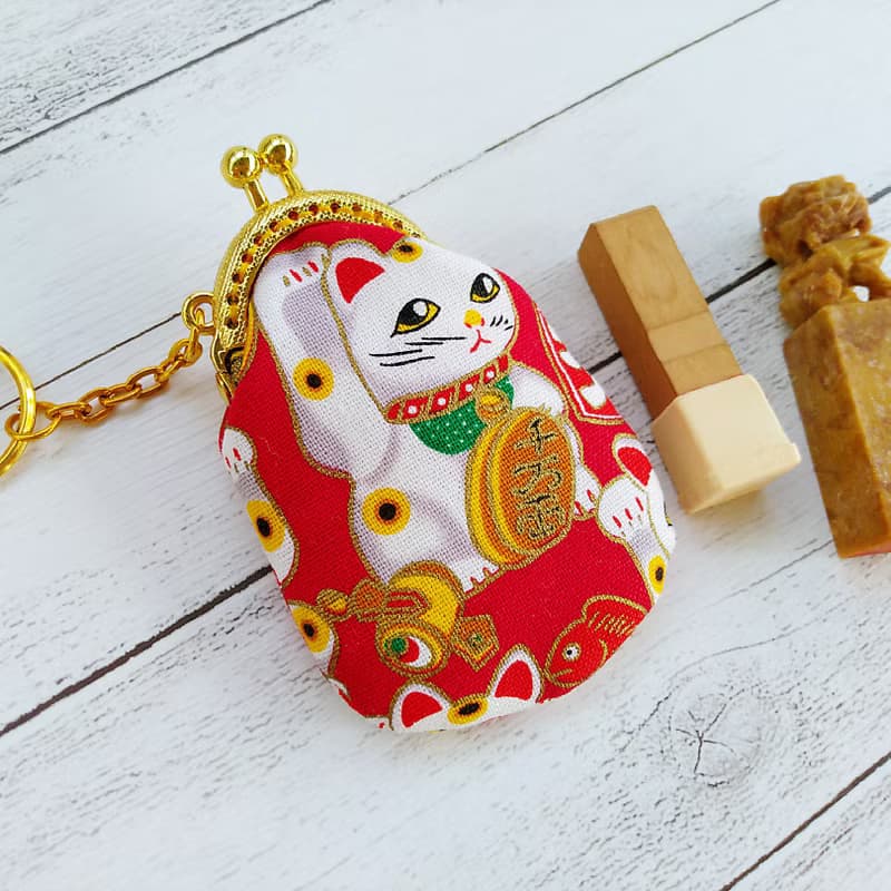 圓滿招財貓 幅財釦 紅包袋 印章口金包 錢母袋 存摺包