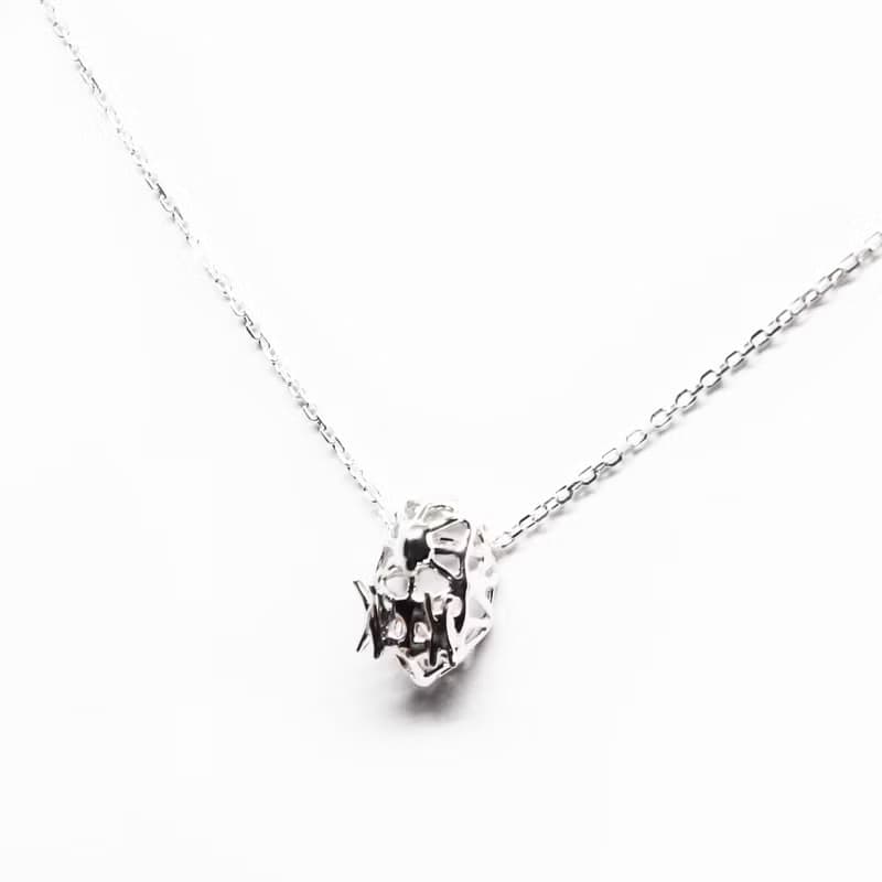 まめインコのネックレスSV925【Pio by Parakee】little parakeet necklace