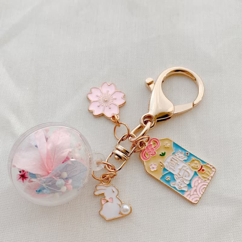 永生繡球花鑰匙圈 祝福花禮 畢業禮物