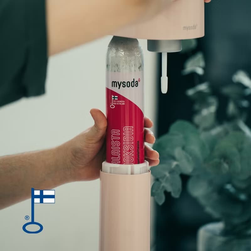 福利品 -- 芬蘭【mysoda】Woody木質氣泡水機-櫻吹粉