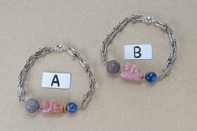 Six Cats 天然石 水晶 帶我去月球 設計款 白K金手鍊 手環 禮物