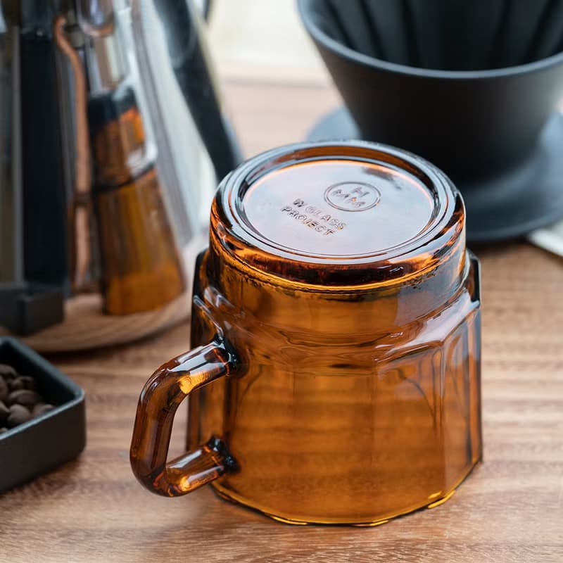 【熱賣】HMM W Glass 春池 琥珀色玻璃杯 300ml 綠色友善